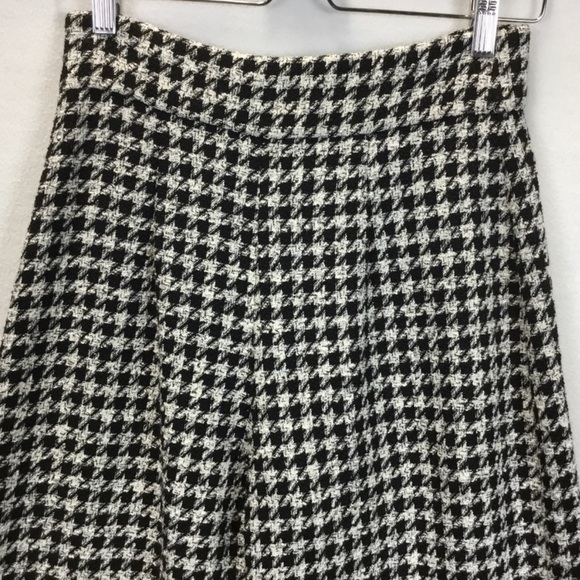 NWT ZARA BLACK WHITE HOUNDSTOOTH PANTS BLOGGERS FAVORITE OLD MONEY STYLE - Picture 3 of 16